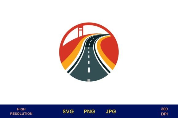 Abstract Road Journey Graphics Freebies