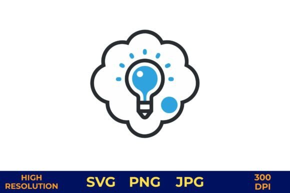 Brain Shaped Lightbulb Vector Graphics Freebies