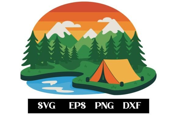 Camping Adventure SVG Bundle, Mountain Graphics