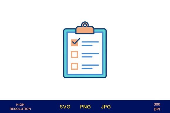 Checklist with Marked Tasks on Blue: Graphics for Real Projects