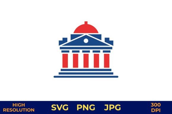 Classic Government Building Vector Icon: Graphics and Freebies for Real Projects