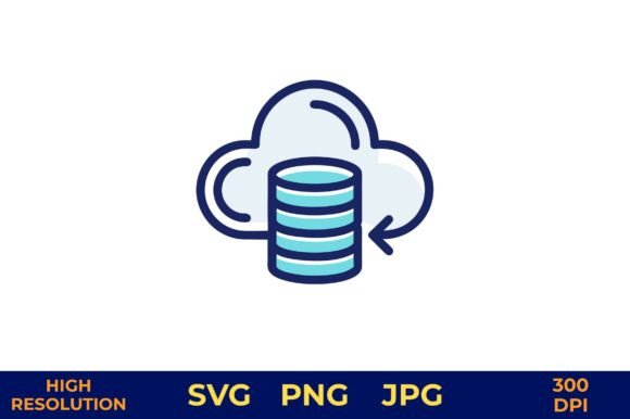 Digital Cloud Backup with Secure Lock Graphics