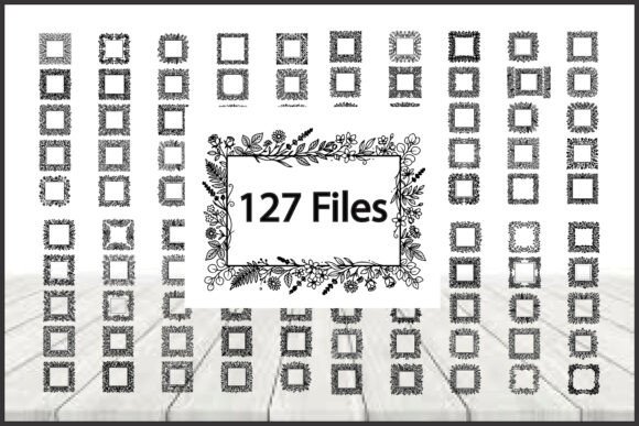 Elegant Floral Border Frame Bundle Graphics Freebies
