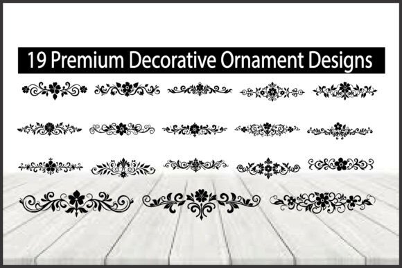 Elegant Floral Divider SVG Graphics Freebies