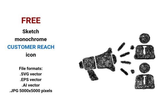 FREE Sketch Customer Reach Icon Graphics