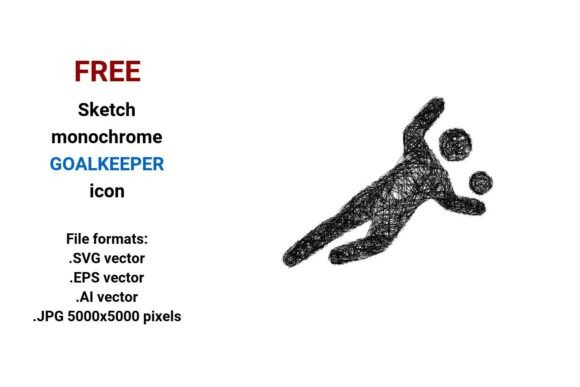 FREE Sketch Goalkeeper Icon Graphics