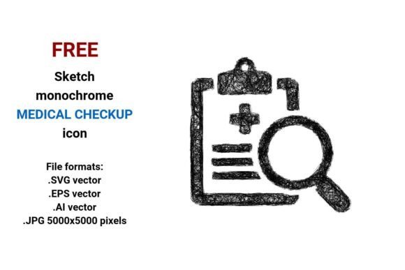FREE Sketch Medical Checkup Icon Graphics