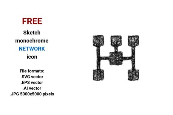FREE Sketch Network Icon Graphics