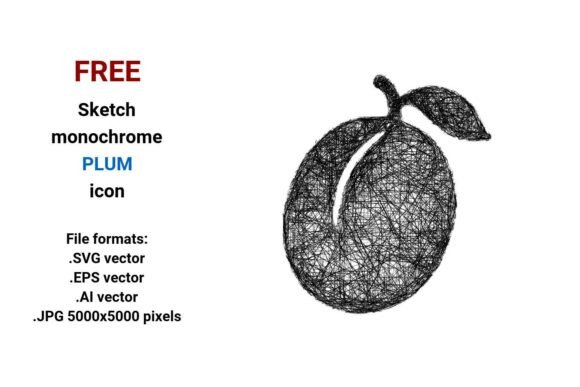 FREE Sketch Plum Icon: Graphics and Freebies for Local Business