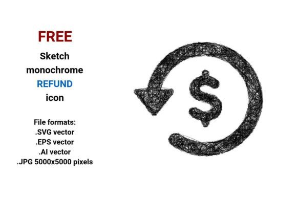 FREE Sketch Refund Icon for Graphics and Freebies