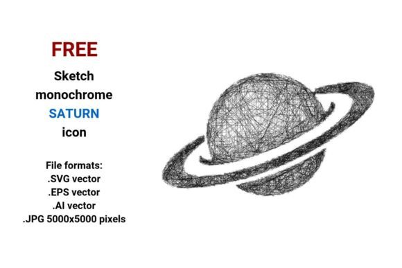 FREE Sketch Saturn Icon