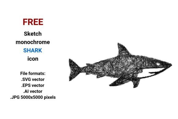FREE Sketch Shark Icon