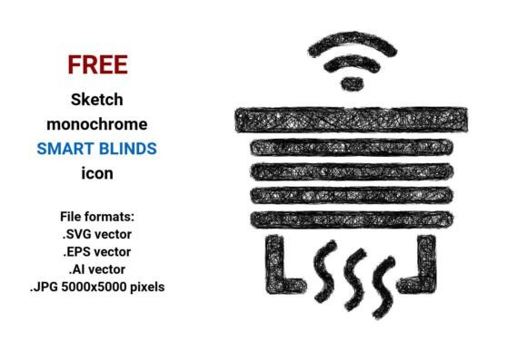 FREE Sketch Smart Blinds Icon Graphics