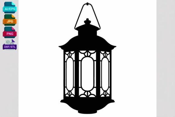 Islamic Lantern Silhouette SVG DXF EPS
